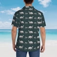 thumbnail image 6 of Daiia Turtle Chrysanthemum Hawaiian Shirt for Men Gentle Cotton Regular Short Sleeve Casual-X-Large, 6 of 9