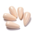 thumbnail image 2 of 20 pc Retro Style Resin Beads Teardrop White 35x16.5x16mm Hole: 1.5mm, 2 of 3