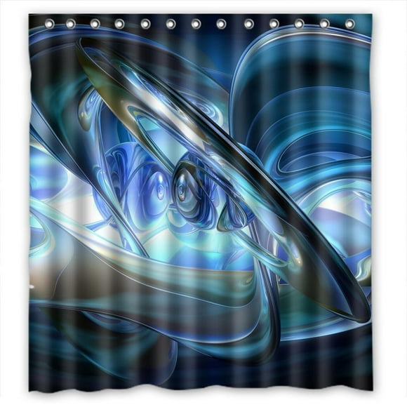 YUSDECOR Luminescence wonderful light Shower Curtain Polyester Fabric Bathroom Shower Curtain 66x72 inches