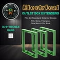 thumbnail image 2 of Extensores para caja eléctrica de 3/8" de doble módulo, paquete de 3, Mint Bucket, 2 of 9