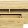 thumbnail image 6 of 63" Modern TV Stand, Stylish TV Cabinet with RGB LED Light for 55 Inch TV, TV Cabinet with 2 Drawers, Media Game Console Table, TV Table Media Furniture, for Lounge Room, Living Room, Oak, 6 of 7
