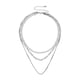thumbnail image 2 of Gargantilla de cadena de mujer Punk collar moda joyería blanco Hugo collar de tres capas, 2 of 9