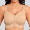 thumbnail image 2 of Wireless Sports Bra for Women Front Closure Zip Up with Absorbent Cups and Lateral Support Comfortable Everyday, 2 of 8