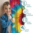 thumbnail image 3 of Blackout Kids Curtains,Colorful Rainbow Tie Dye Spiral Pattern Childrens Insulated Curtains Set Of 2,Bedroom Essentials,Toddler Room Decor 52"x63", 3 of 5