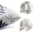 thumbnail image 4 of Navy Blue Yellow Pillow Covers 12x20 In Yellow Gray Dahlia Floral Geometric Pillow Cases Set of 2 Elegant Flower Lumbar Throw Pillows Spring Summer Home Decor for Couch Room Bed Cushion Outdoor, 4 of 6