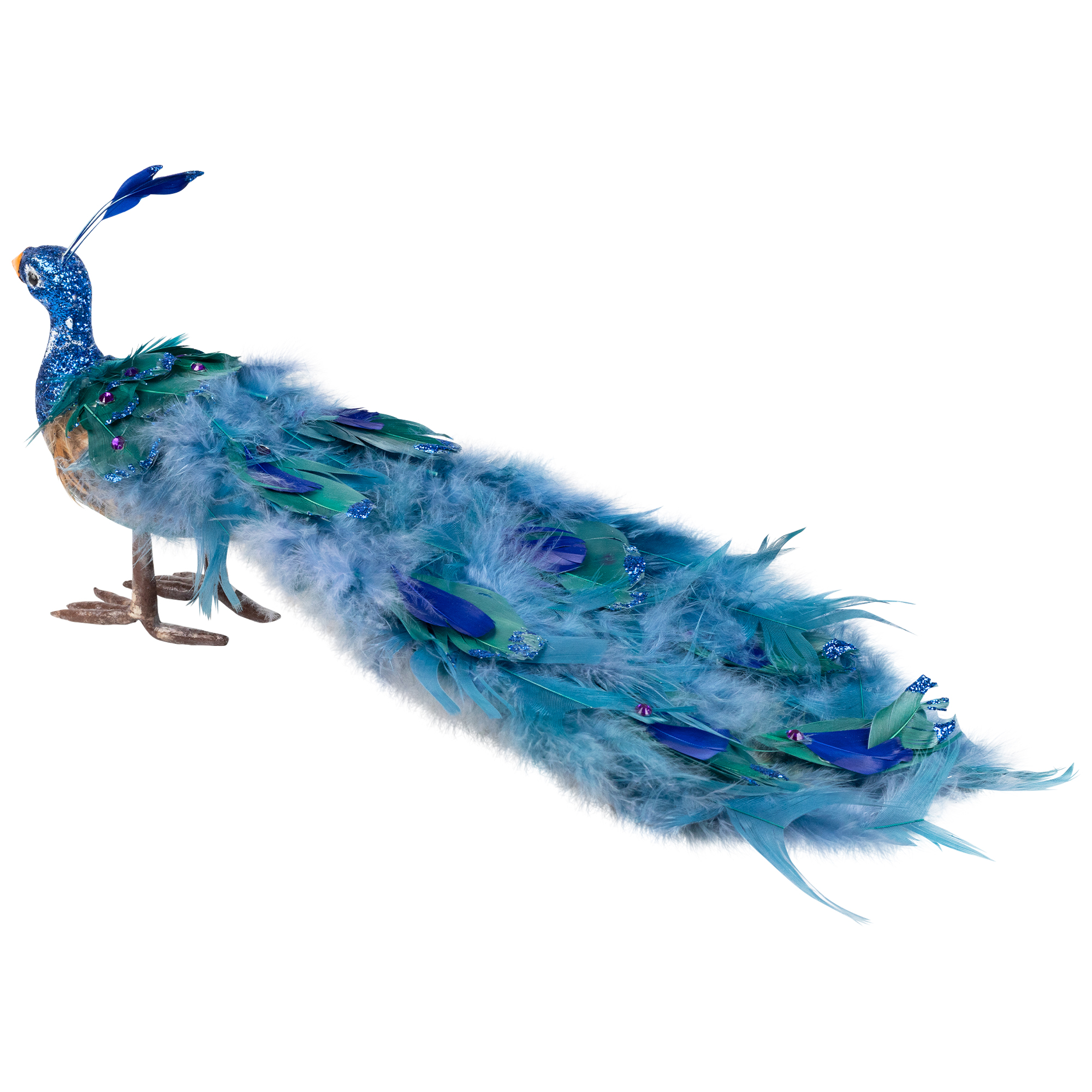 Northlight 13" Peacock Bird with Closed Tail Feathers Christmas Ornament - Green