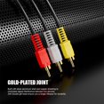 thumbnail image 4 of Cable RCA Eanetf para audio y vídeo, 3RCA, chapado en oro de 24 quilates, 1,5 m, 4 of 7