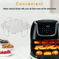 thumbnail image 4 of 2X Dehydrator Rack, Hold for Ninja ,Layer Dehydrator Rack Toast Rack Accessorie,2 x diamond-shaped potato rack,Silver, 4 of 9