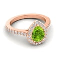thumbnail image 3 of 1.35 T.C.W Natural Diamond Peridot Gemstone Trendy Engagement Ring for her Solid 14K Rose Gold Size 5.5 by Diamond-Capitals, 3 of 8