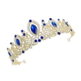thumbnail image 2 of KAKOWELY 1 pieza elegante tocado de novia decoración de cristal corona boda novia tiara decoración, 2 of 5