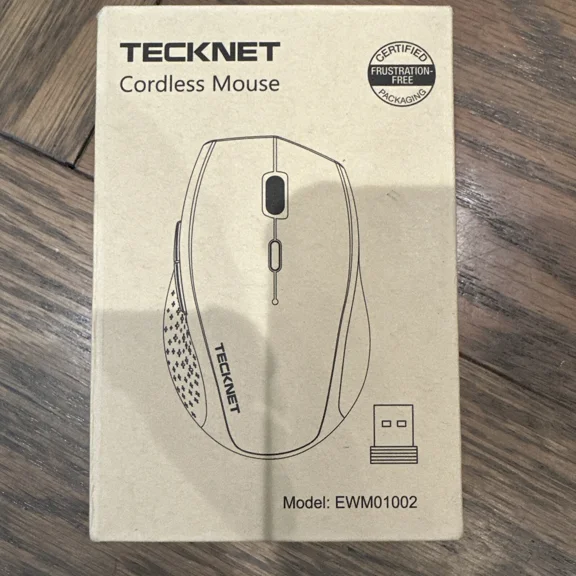 Tecknet Wireless Mouse 2.4G Usb Computer Mouse With 6-Level Adjustable 3200 Dpi