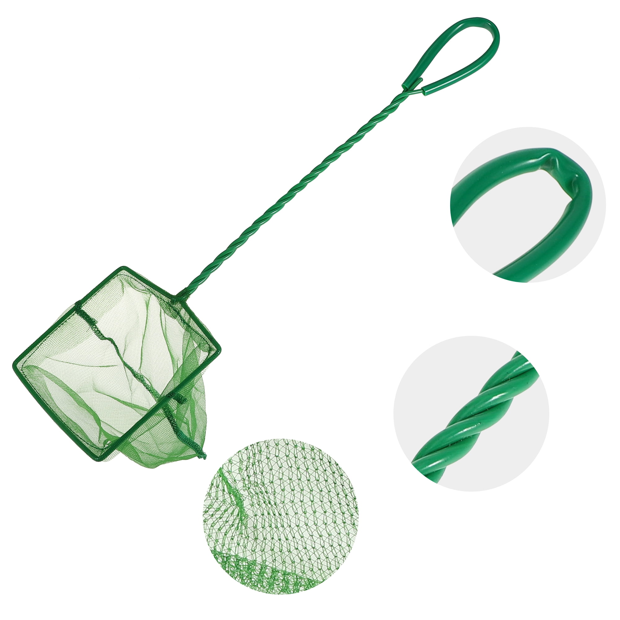 Unique Bargains 3Pcs Aquarium Fish Tank Accessories Small Fish Fine Net Green