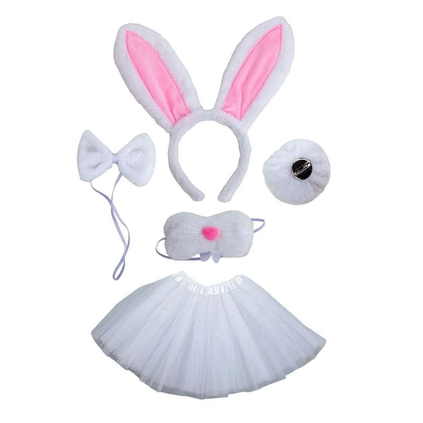 Conjunto de disfraz de conejo de Pascua perfecl diadema moderna para Cosplay 5 piezas