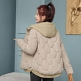 thumbnail image 2 of Falso dos piezas Lusi mismo estilo abajo ropa de algodón ropa de invierno para mujer estilo pequeño abrigo de pan suelto chaqueta, 2 of 5