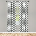 thumbnail image 4 of Ambesonne Geometric Window Curtains, Simple Monochrome Forms, Each 28" W x 95" L, White Charcoal Grey, 4 of 4