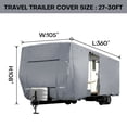 thumbnail image 5 of Waterproof Durable RV Motorhome Travel Trailer Cover 18-38FT Camper 4-Ply W/Zipper 27'-30', 5 of 8
