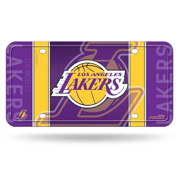 Los Angeles Basketball Lakers Standard 12x6 Metal License Plate Auto Tag