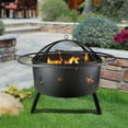 thumbnail image 3 of 32'' Bridgeman Star and Moon Iron Burning Outdoor Fire Pit, 3 of 9