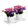 thumbnail image 5 of 2PCS 4 in Small Acrylic Shelf Clear Floating Shelves Small Adhesive Shelf Transparent Stick on Wall Display Shelves for Kitchen Room Bedroom Bathroom Applications, 5 of 8