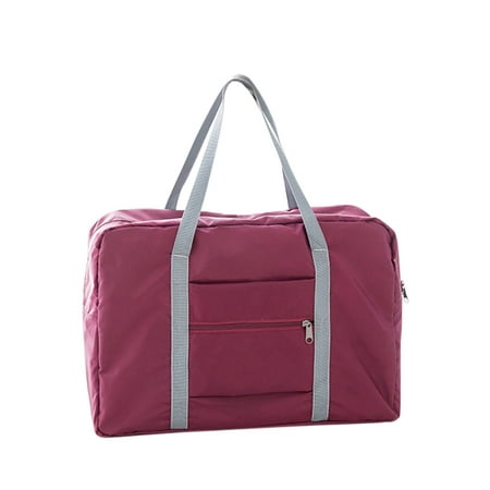 Travel Bag Large Capacity Men Foldable Waterproof Hand Luggage Nylon Traveling Duffle Bags Unisex Weekend Bags Multifunctional Women Folding Handbags Travel Bags Wine (Best Wine Travel Bag)