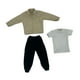 thumbnail image 3 of Ropa para figuras de acción a escala 1/6, disfraz de muñeca, trajes, ropa en miniatura para vestir, pantalones para muñecas masculinas de 12 pulgadas, Caqui, 3 of 8
