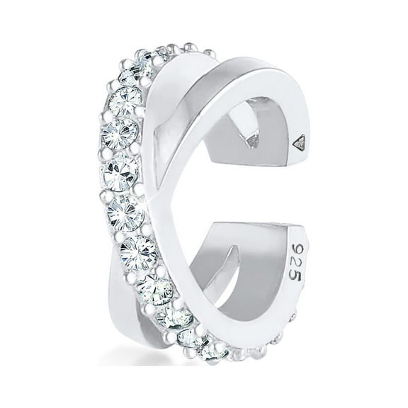 Elli by Julie & Grace Crystal Ear Cuff Earring 925 Silver For Women