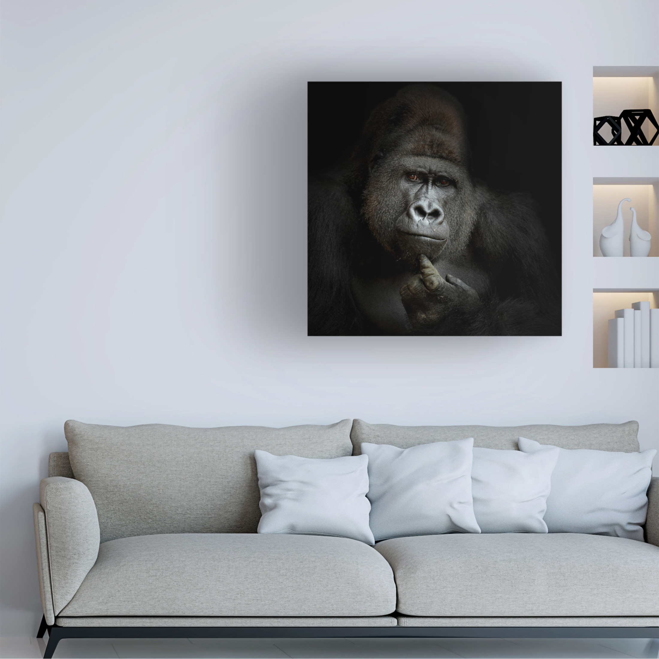 Antje Wenner Braun 'Ego Cogito Ergo Sum' Canvas Art - 35 x 35 Inches