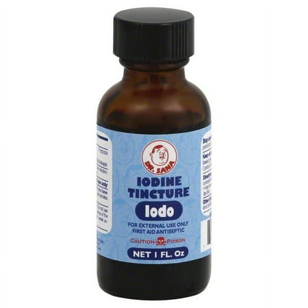 Dr. Sana Iodine Tincture, First Aid Antiseptic, Prevents Infection in Minor Injuries, 1 oz.