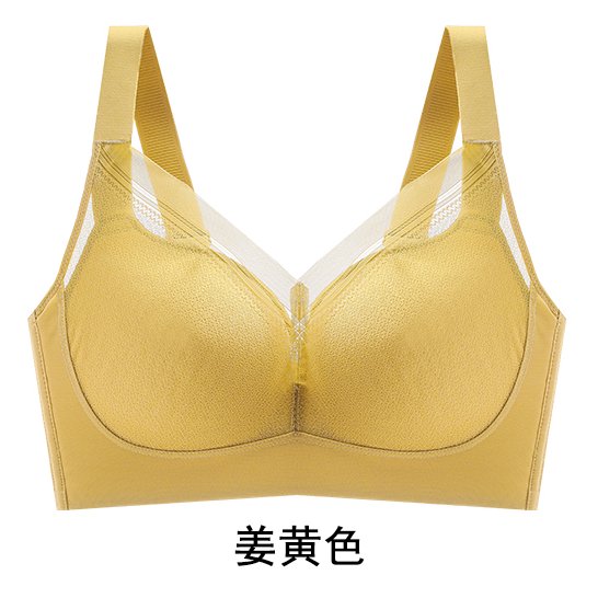 Nuevo 36-46C/D/E Sujetador Tipo Ajuste De Gran Tamaño De Las Mujeres Liso Delicado Encaje Delgado Sin Costuras Más De La Moda De Cobertura Completa Luz Suave Inalámbrico Sexy Recoger Push Up Bra