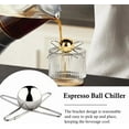 thumbnail image 3 of Espresso Cooling Ball,Stainless Steel Coffee Cooler with Stand,Reusable Stainless Steel Cocktails Chiller Sphere/Ice Rock,Extract Chilling Tool,Gift for Coffee Lovers, 3 of 9