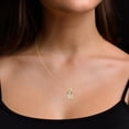 thumbnail image 4 of 0.50 CTW Lab Grown Diamond Three Stone Ladder Pendant in 10K Yellow Gold, 4 of 5