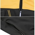 thumbnail image 2 of Men's Sports Gym Fitness Work Out Running Jogging 2 Piece Tracksuit Set (Black/Yellow, L), 2 of 3