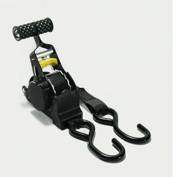 10.8Ft Retractable Ratchet Straps, 1500lbs Load Limit, S-Hooks, Retractable Transom Tie Down Strap, Secure Cargo Tie-Downs for Motorcycles, Bikes & Daily Use