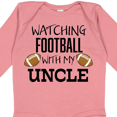 thumbnail image 4 of Inktastic Watching Football with My Uncle Boys or Girls Long Sleeve Baby Bodysuit, 4 of 5