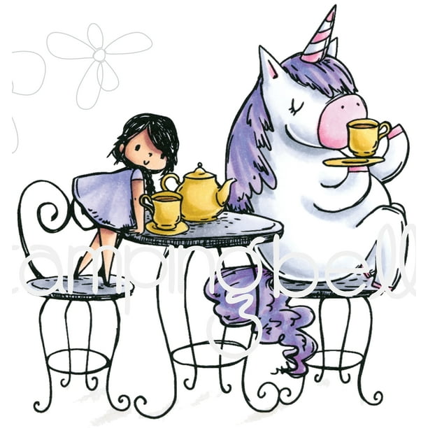 Stamping Bella S'Accroche Timbres-Rose & Bernie Ont une Tea Party