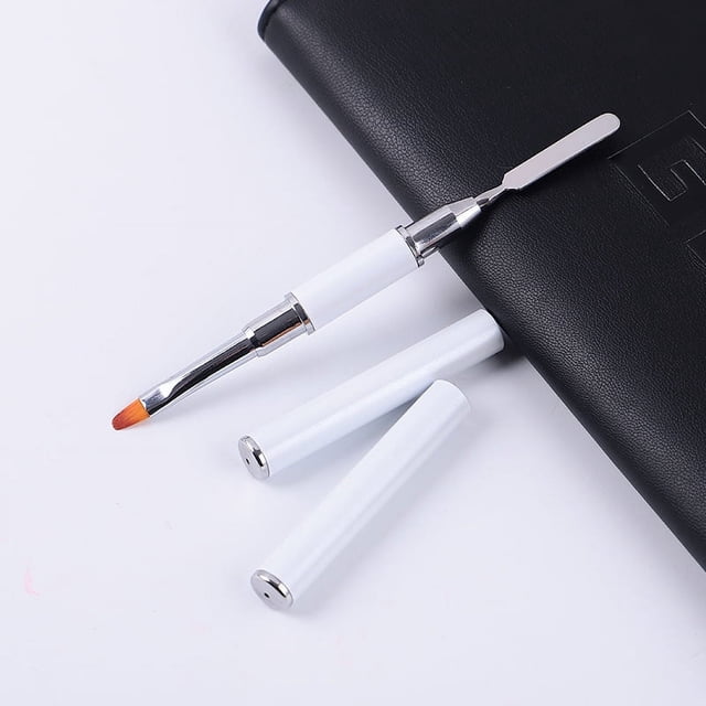Bolígrafo adhesivo para fototerapia de uñas de doble punta, bolígrafo con tapa, bolígrafo de relieve de doble propósito, bolígrafo de extensión, bolígrafo de acero inoxidable para uñas