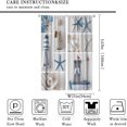 thumbnail image 2 of Sea Stars Curtains,Vintage Patchwork Sea Animals Lighthouse Coral Shells Pearls Farmhouse Coral Ocean Beach Themed Rod Pocket Window Curtains for Home Decor 21x63in,2 Panel Set, 2 of 6