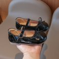 thumbnail image 4 of Girls Bow Decor Mary Jane Flat Shoes with Heart Buckle Scalloped Edge Soft Sole Dress Shoes Cute Princess Shoes, 4 of 9