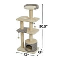 thumbnail image 4 of Midwest Feline Nuvo Tower Car Furniture Mushroom 22" x 15" x 50.5", 4 of 6