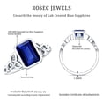 thumbnail image 5 of Solitaire Lab Created Blue Sapphire Celtic Ring with Diamond - 1.7 Carat - AAAA Quality, 925 Sterling Silver, US 4.00, 5 of 8