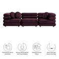 thumbnail image 3 of Jubilee 3-Piece Sectional Sofa in Mulberry, 3 of 10