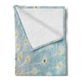 thumbnail image 2 of Peacock Soft Flannel Fleece Throw Blanket, Peacock Pattern on the Wall Nature Colorful Ornate Artwork Print, Cozy Plush for Indoor and Outdoor Use, 50" x 60", Yellow Pale Blue, by Ambesonne, 2 of 5