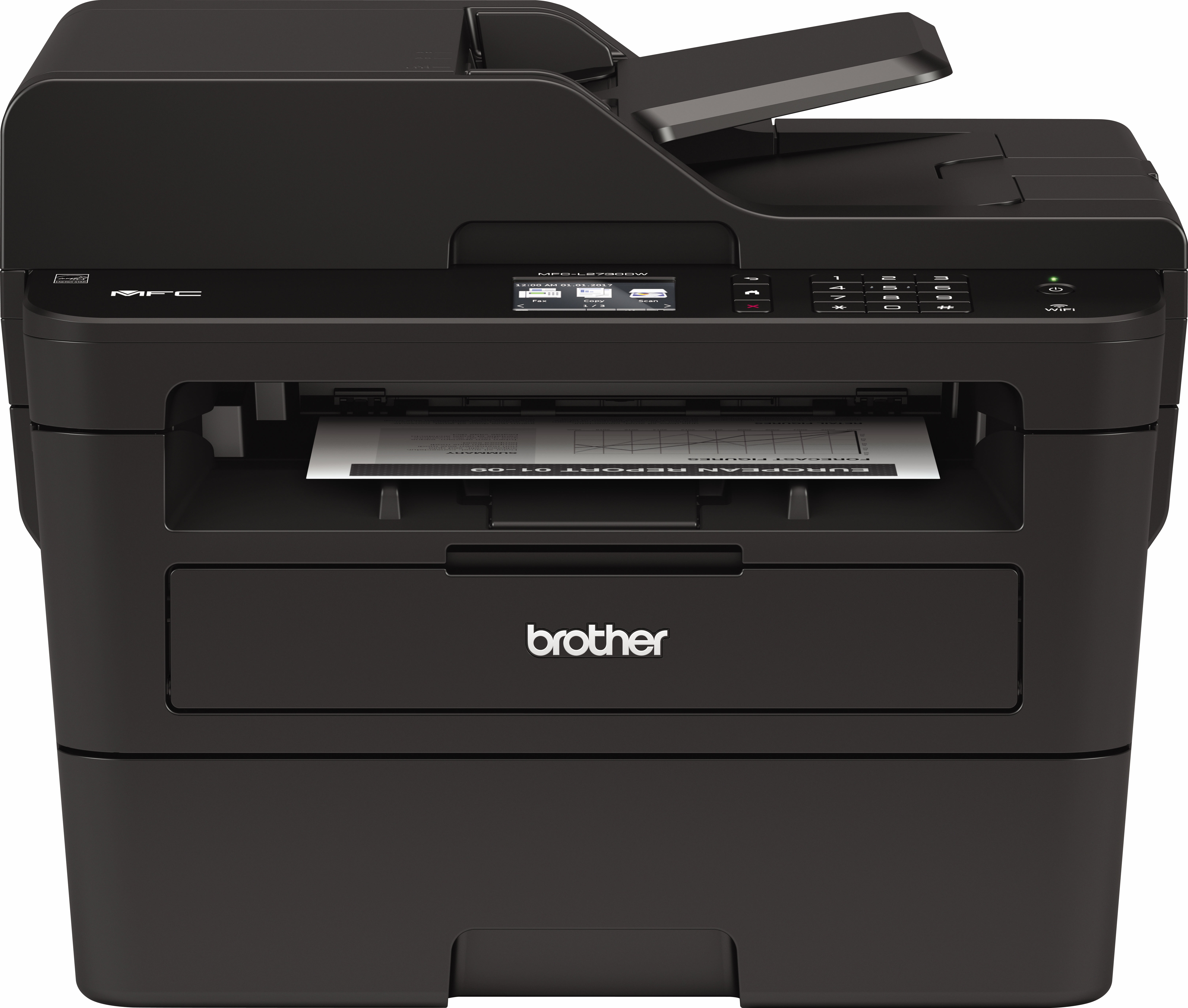 ubetalt undulate nabo Brother MFC-L2730DW Compact Monochrome Laser All-in-One Wireless  Connectivity Printer with 2.7” Color Touchscreen - Walmart.com