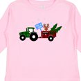 thumbnail image 4 of Inktastic Plaid Christmas Tractor with Cute Reindeer Boys or Girls Long Sleeve Toddler T-Shirt, 4 of 5