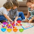 thumbnail image 4 of 102 Pcs Counting Dinosaurs Toys for Kids Matching Game with Sorting Bowls Color Classification Early Educational Fine Motor Skills Toys, 4 of 6