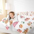 thumbnail image 4 of Feelyou Cute Gingerbread Man Queen Comforter Set, Cartoon Xmas Tree Bedding Sets, Pink Christmas Flower Reversible Bedding Comforter Set, Super Cozy Room Decor, 3 Pieces, 4 of 8