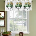 thumbnail image 4 of Hello Spring Valances for Windows, Decorative Rod Pocket Window Valance Curtains, Easter Flowers Green Car Vintage Floral Short Curtain Drapes for Kitchen/Living Room, 2 Panels, 54" W x 18" L, 4 of 8