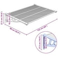 thumbnail image 2 of vidaXL Door Canopy Porch Awning Outdoor Gray and Transparent Polycarbonate, 2 of 10