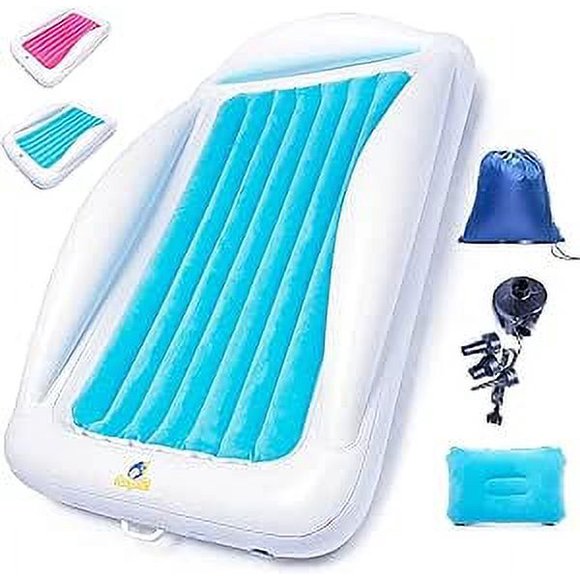 Sleepah Inflatable Toddler Travel Bed Inflatable & Portable Air Mattress Blow up Bed Bed Rails Twin
