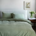 thumbnail image 4 of French Linen and Cotton Duvet Cover & Sham Set - Twin/Twin XL - Matcha | BOKSER HOME, 4 of 5